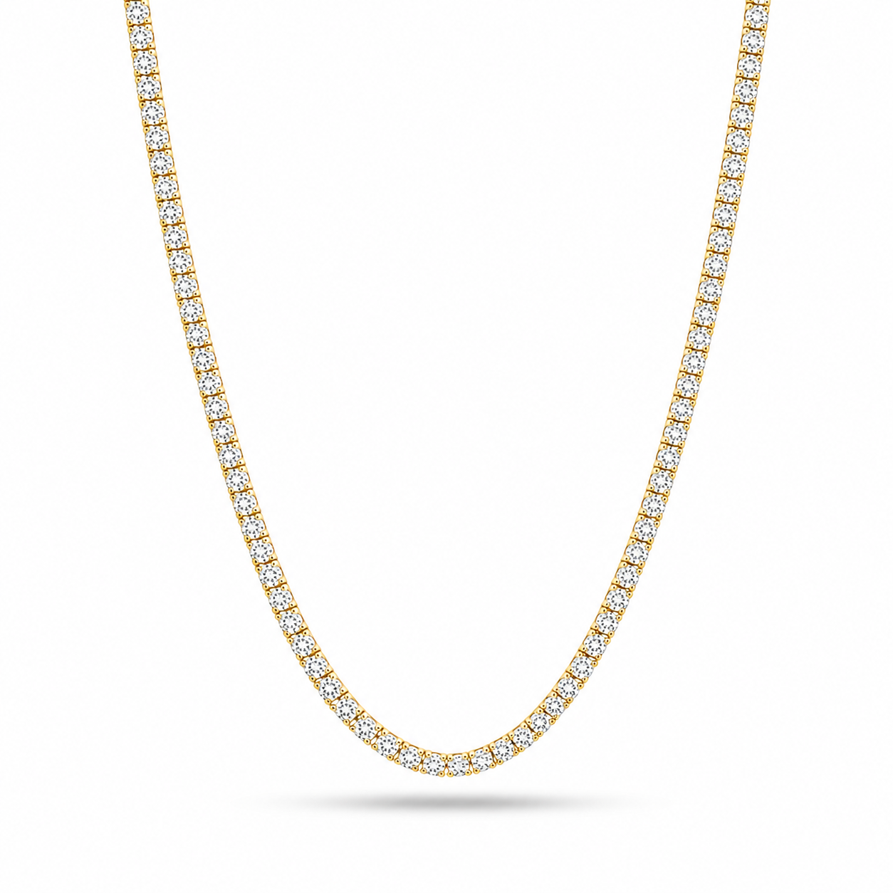 Nikita Straight Line Eco Diamonds Tennis Necklace YELLOW GOLD 7 carats