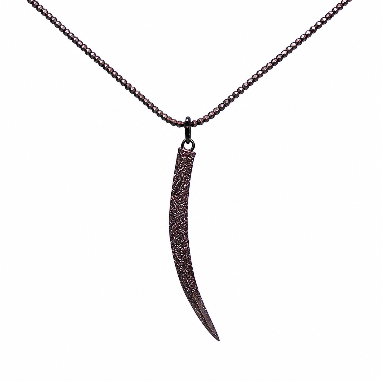 Italian Horn Rose Cut Tourmalines Choker Necklace