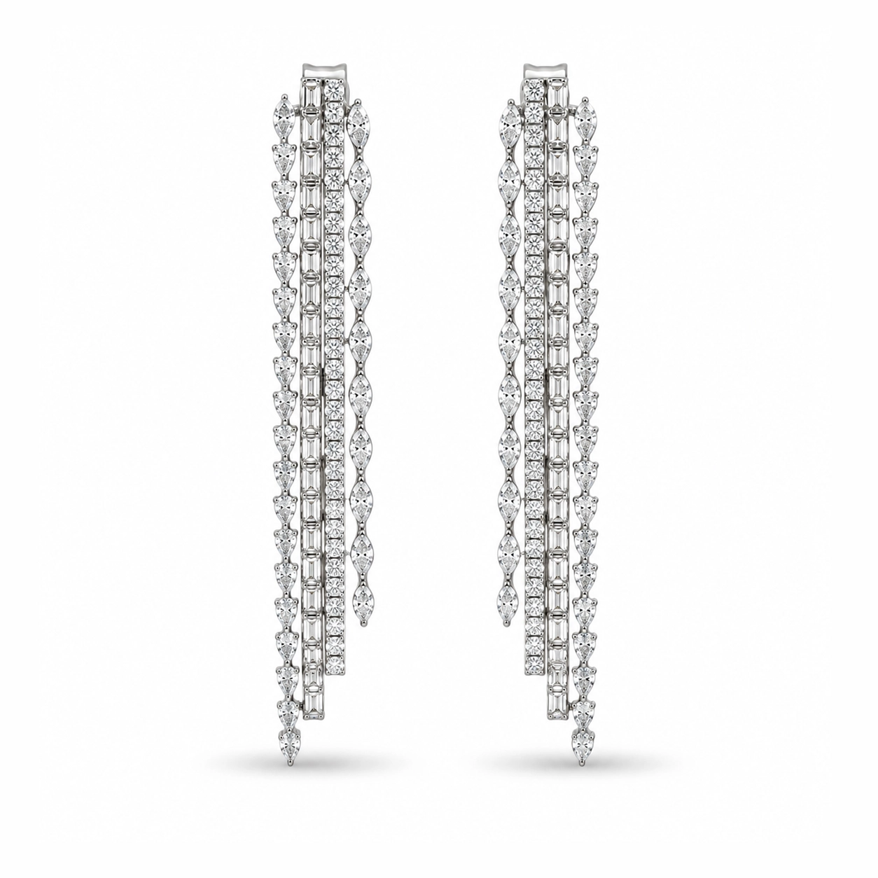 Chantilly Cascading Diamond Fringe Drop Earrings