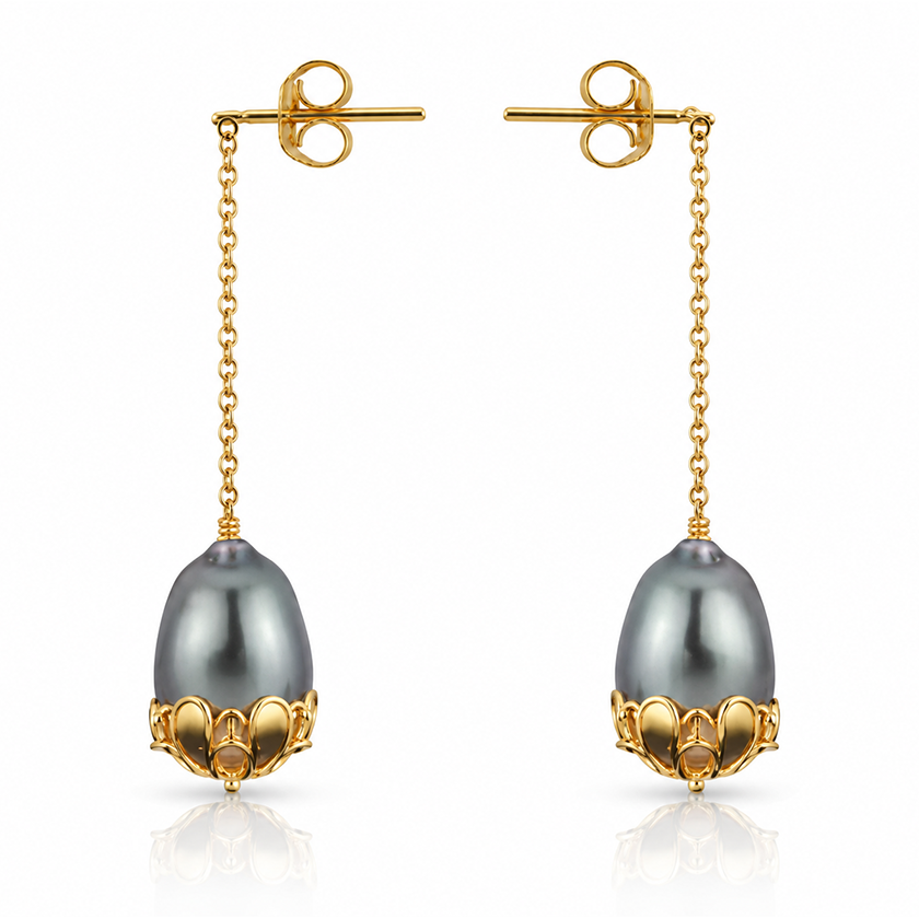 Tahitian Pearls Drop Earrings