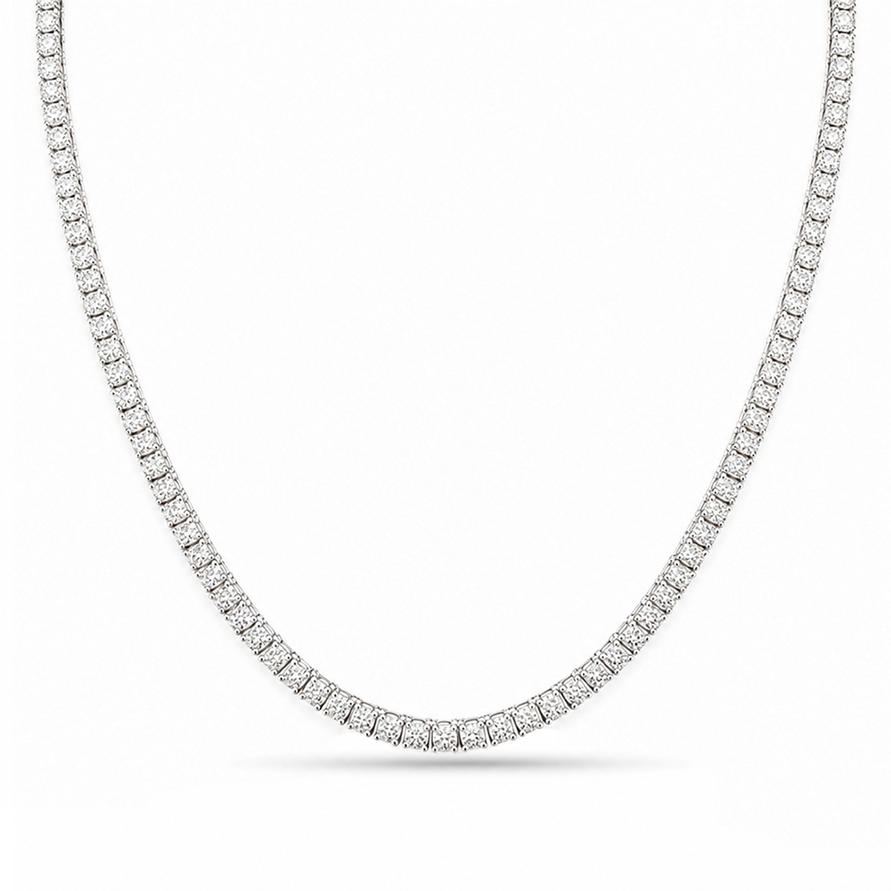 Straight Line Eco Diamonds Tennis Necklace 7 carats