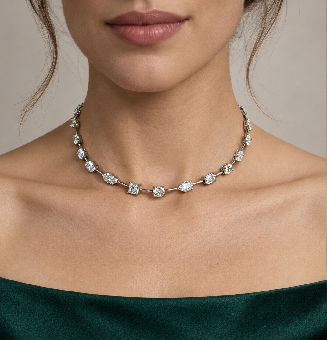 Lennox Modern Diamond Station Necklace
