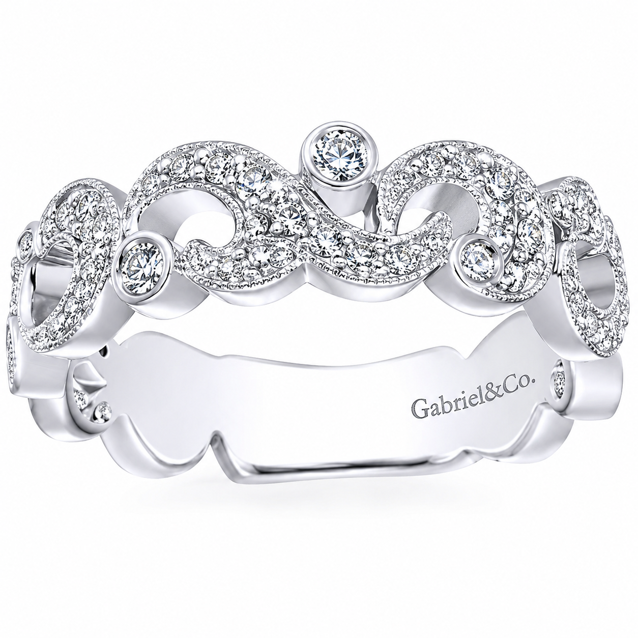 Pave Filigree Diamond Band