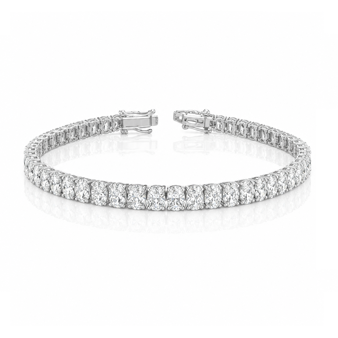 Classic Oval Eco Diamond Tennis Bracelet 10 carats