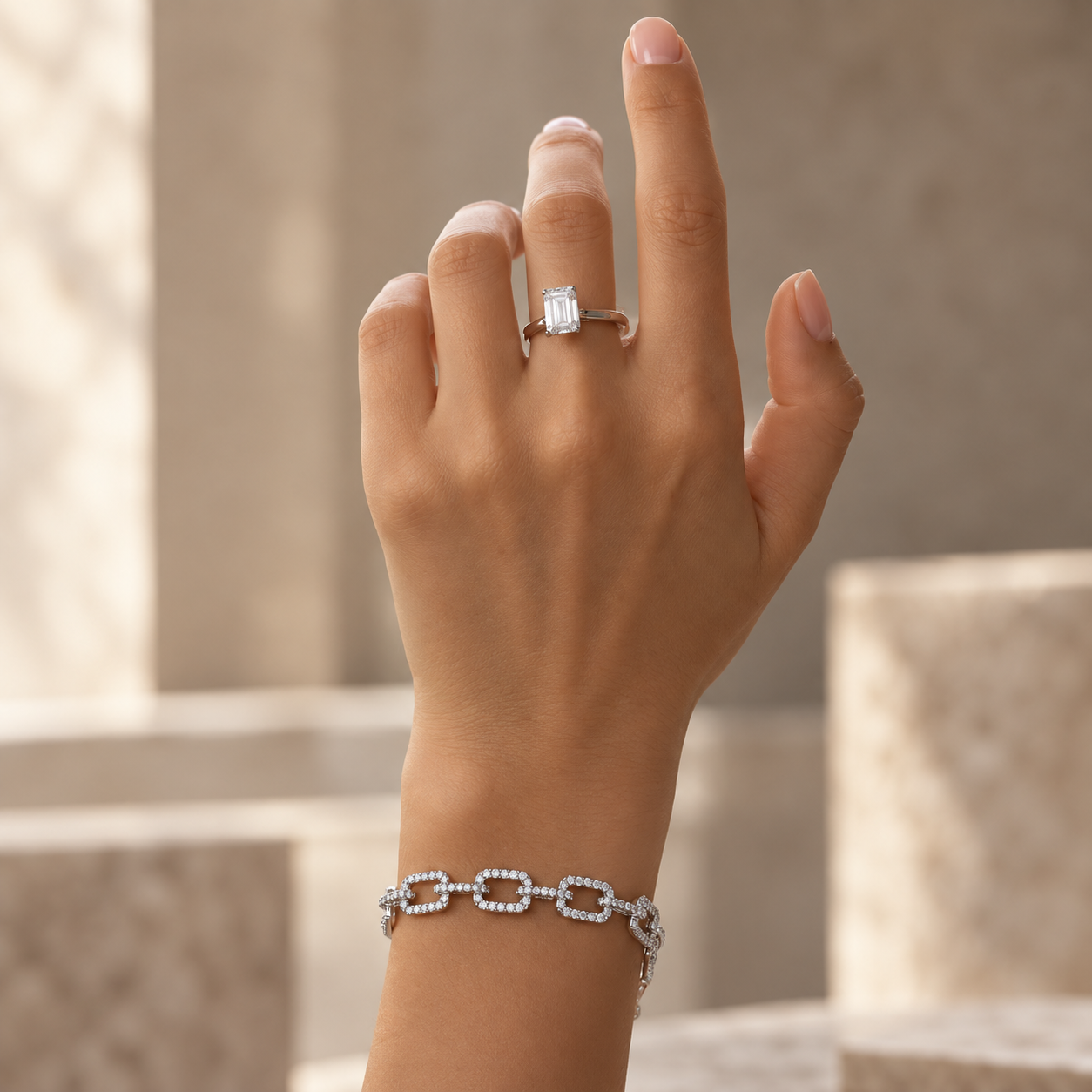 Diamond Open Link Bracelet