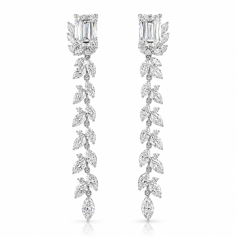Elysian Vine Eco Diamonds Drop Earrings