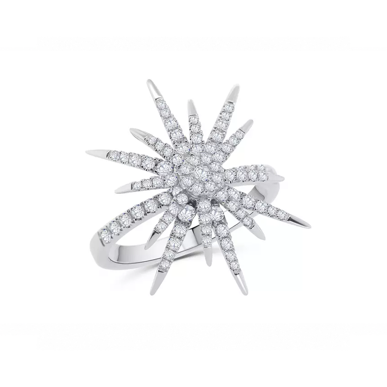 Starburst Diamonds Cocktail Ring